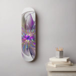 Energetic, Colourful Abstract Fractal Art Flower Skateboard<br><div class="desc">A multicolored powerful fantasy flower, 
unique floral fractal art.
Design for your decorative unusual skateboard and more.</div>