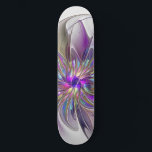 Energetic, Colourful Abstract Fractal Art Flower Skateboard<br><div class="desc">A multicolored powerful fantasy flower, 
unique floral fractal art.
Design for your decorative unusual skateboard and more.</div>