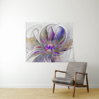 Energetic, Colourful Abstract Fractal Art Flower