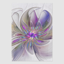 Energetic, Colourful Abstract Fractal Art Flower