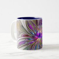 Energetic, Colourful Abstract Fractal Art Flower