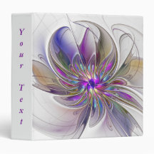 Energetic, Colourful Abstract Fractal Flower Text