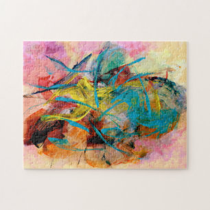 Energetic Colourful Abstract Painting Jigsaw Puzzle