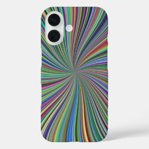Energetic Colourful Ribbon Sunburst iPhone 16 Case