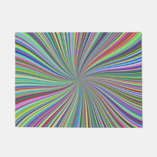 Energetic Colourful Ribbon Sunburst Doormat
