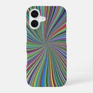 Energetic Colourful Ribbon Sunburst iPhone 16 Case