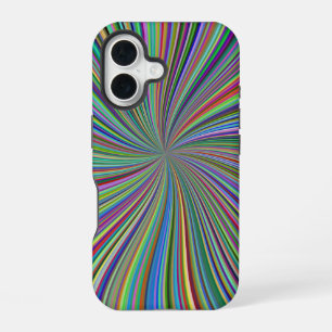 Energetic Colourful Ribbon Sunburst iPhone 16 Case