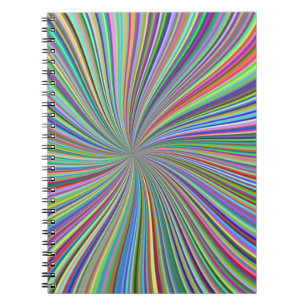 Energetic Colourful Ribbon Sunburst Notebook