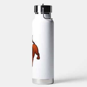 Energetic dachshund dumbbell comic motivation water bottle