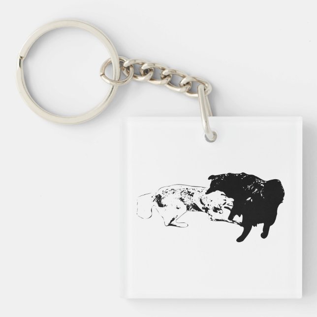 Energetic Duo, Everyday Tag Key Ring (Front)