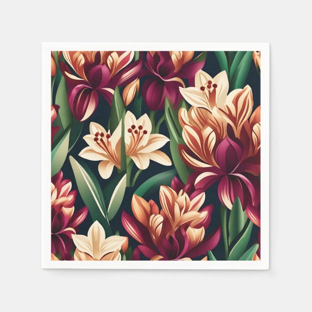 Energetic Hyacinth Petals Napkin (Front)