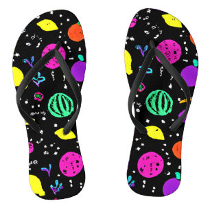 Energetic Neon Fruit Dance Thongs