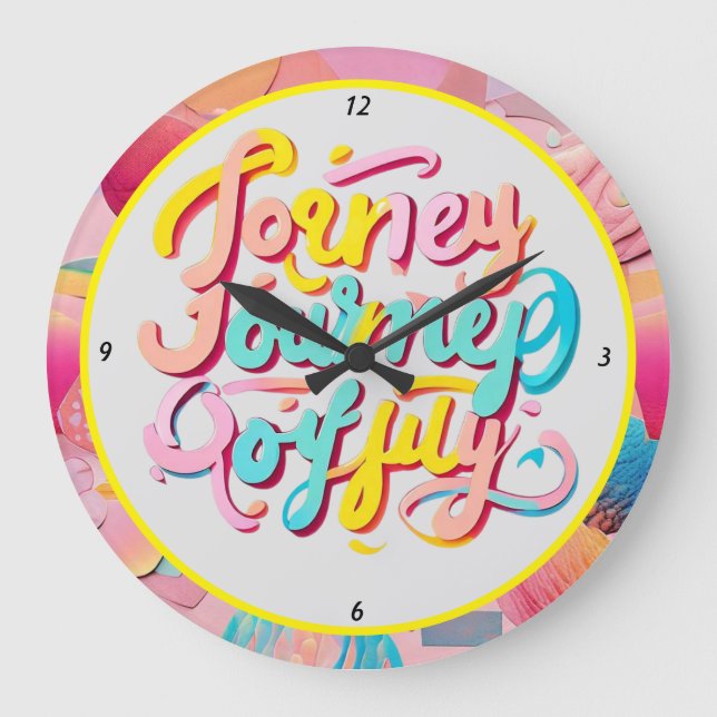 "Energetic Path Art" Large Clock (Front)