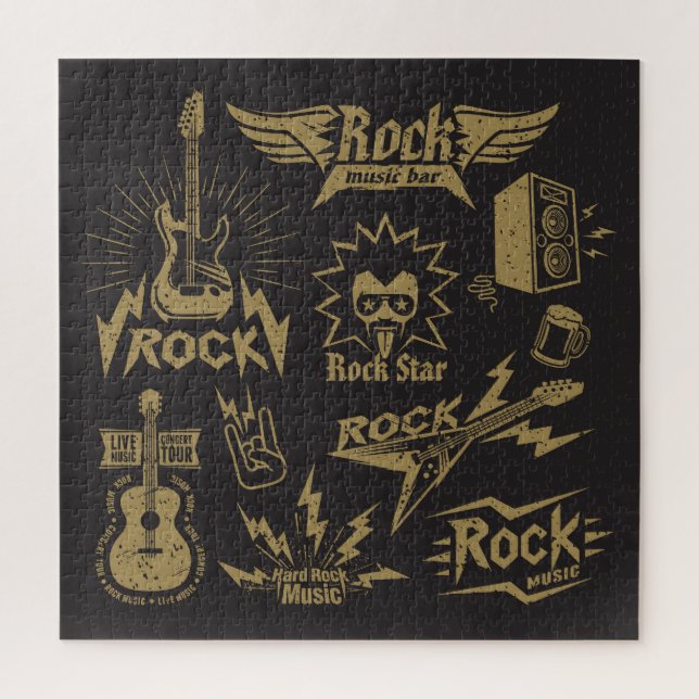 Energetic rock music essence jigsaw puzzle (Vertical)