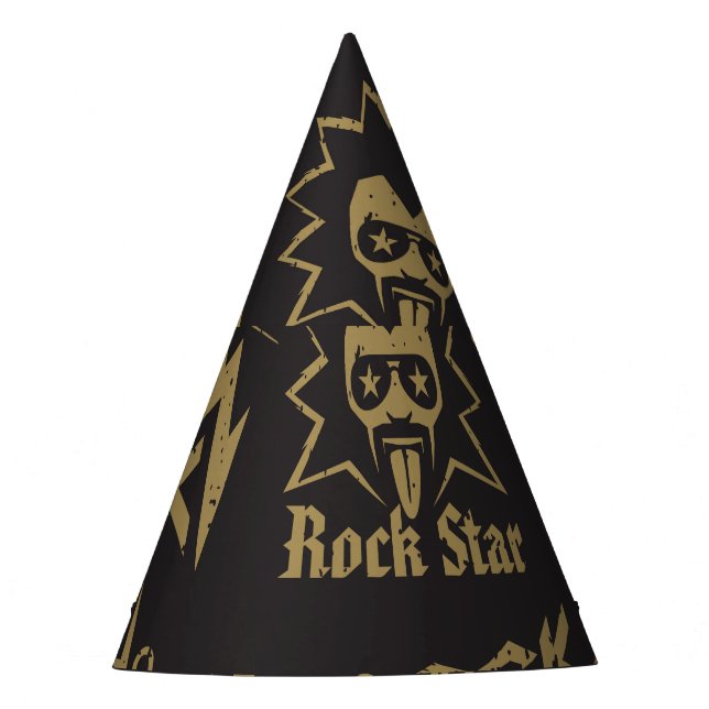 Energetic rock music essence party hat (Front)