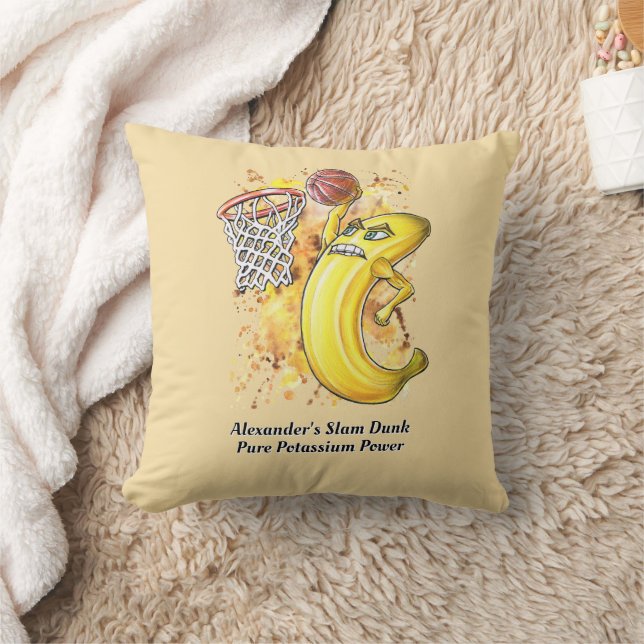 Energetic Slam Dunk Banana – Fruitarian Power🍌 Cushion (Blanket)