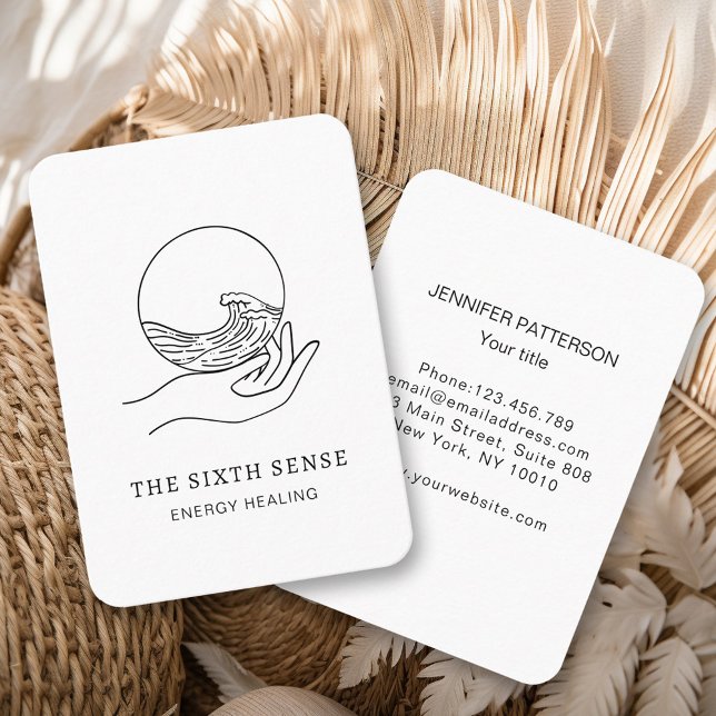 Energie Heiler Reiki Spiritual Business Card (Creator Uploaded)