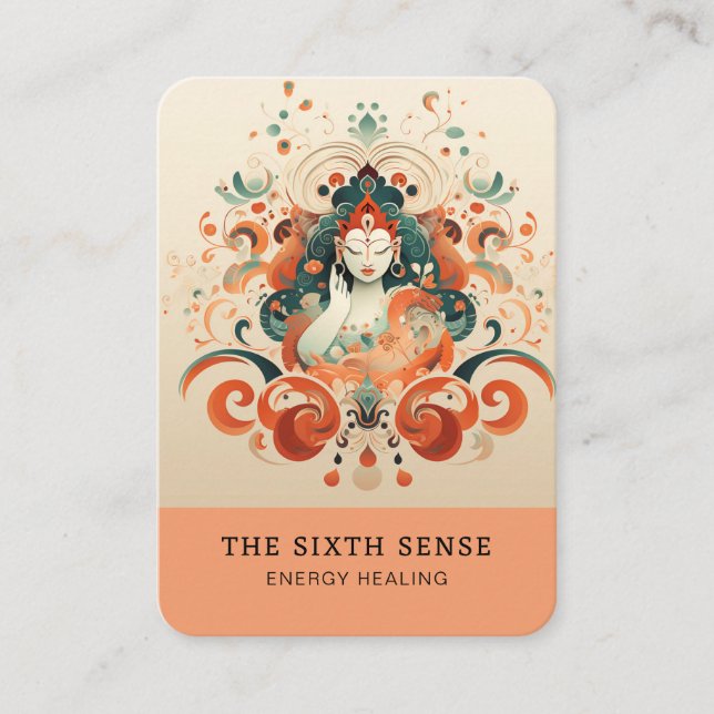 Energie Heiler Reiki Spiritual Business Card (Front)