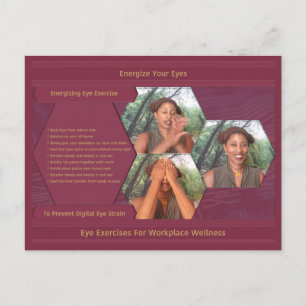 Energise Eyes For Workplace Wellness Announcement Postcard
