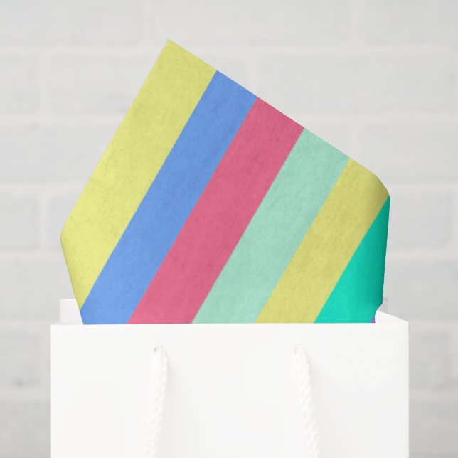 Energising Spring Pastel Stripes Tissue Paper (Gift Bag)