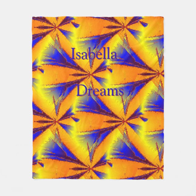 Energy Abstract Stars Personalized Fleece Blanket (Front)