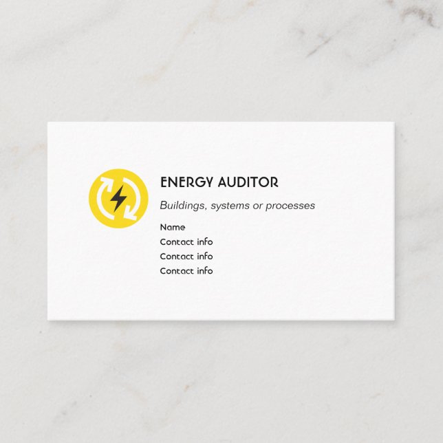 Energy Auditor Business Card (Front)