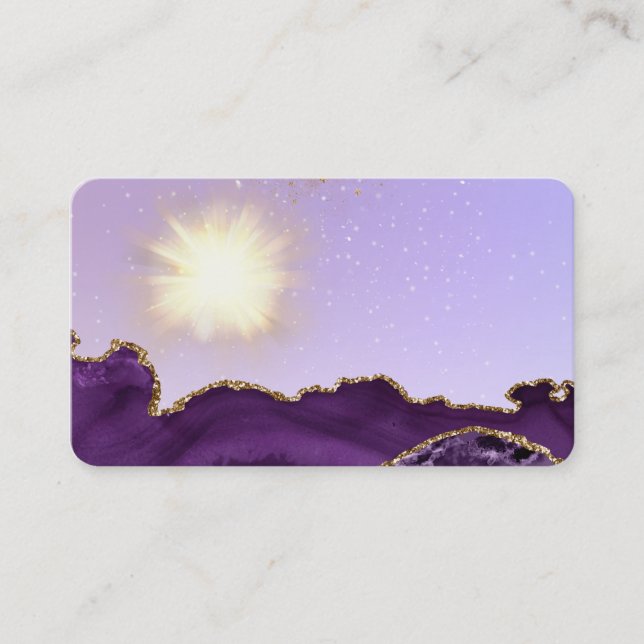 *~* Energy Ball of Light Purple Agate Business Card (Front)