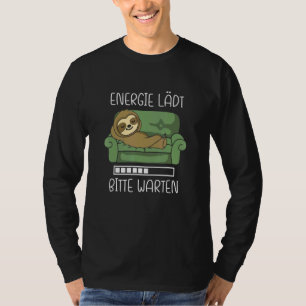 Energy Charges Please Wait Sloth On Couch Sofa Chi T-Shirt