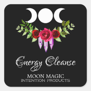 Energy Cleanse Intention Candle Labels