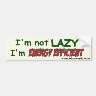 Energy Efficient bumper sticker