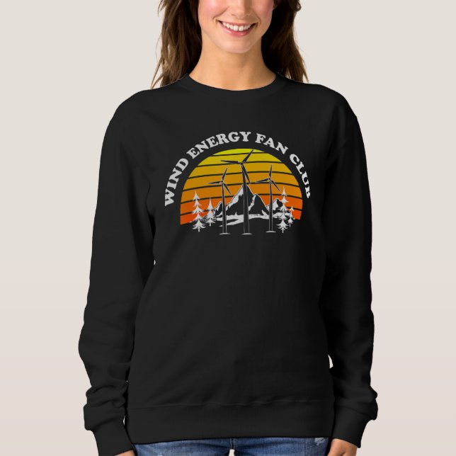 Energy Fan Wind Turbine Technician Sweatshirt (Front)