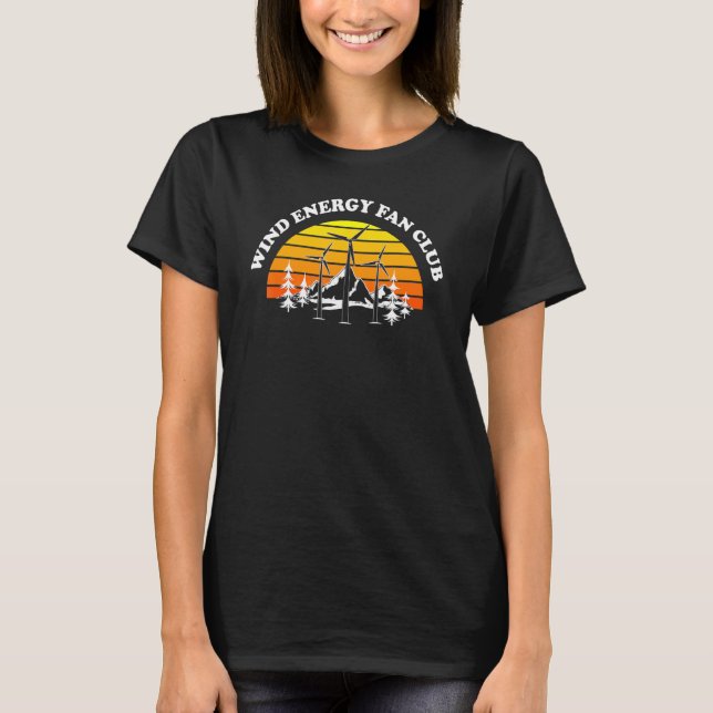 Energy Fan Wind Turbine Technician T-Shirt (Front)