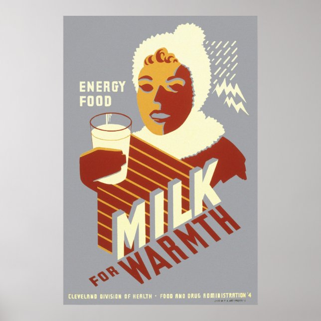 Energy Food Milk For Warmth Poster (Front)