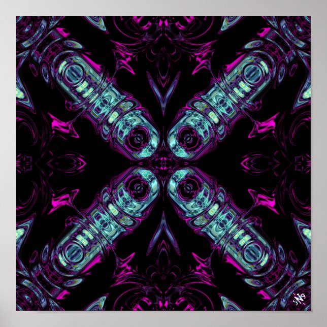 Energy generator (colourful abstract pattern) v2 poster (Front)