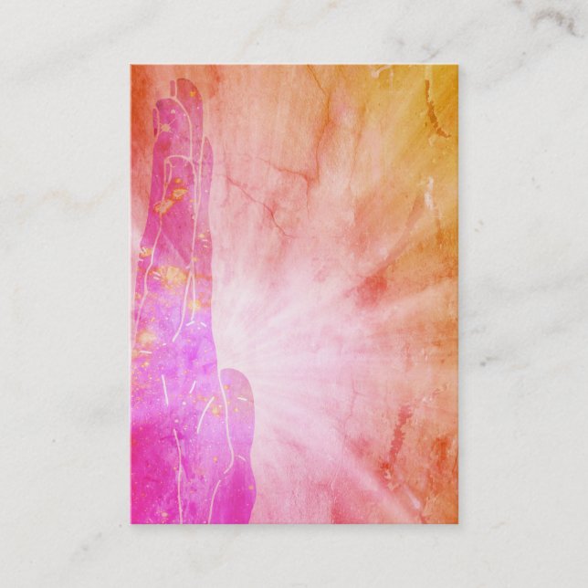 *~*  Energy Healer Ray Healing Hand of Lightworker Business Card (Front)