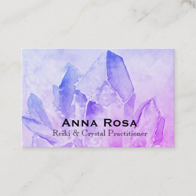 *~* Energy Healer Reiki Crystal Yoga Reiki Master Business Card (Front)