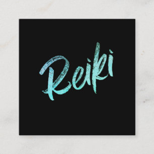 *~* Energy Healer Reiki Master Practitioner Square Business Card