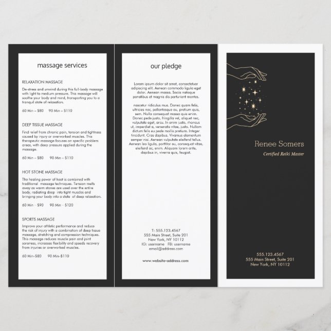 Energy Healer Tri-Fold Brochure (Front)