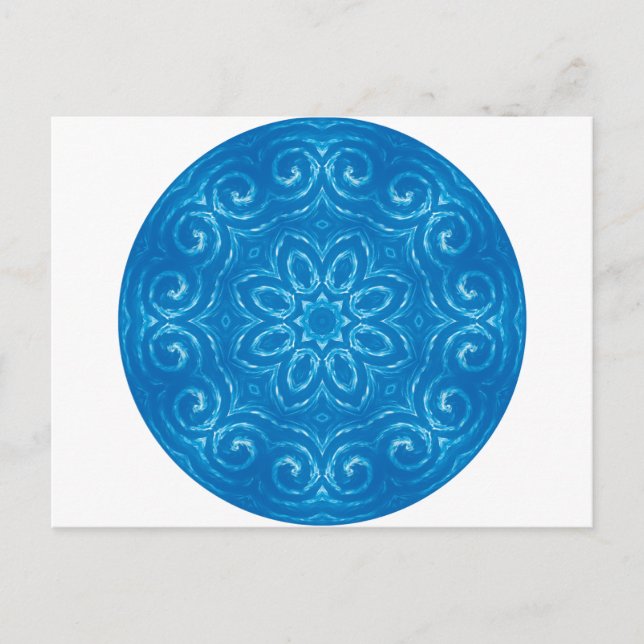 Energy Mandala - Blue Postcard (Front)