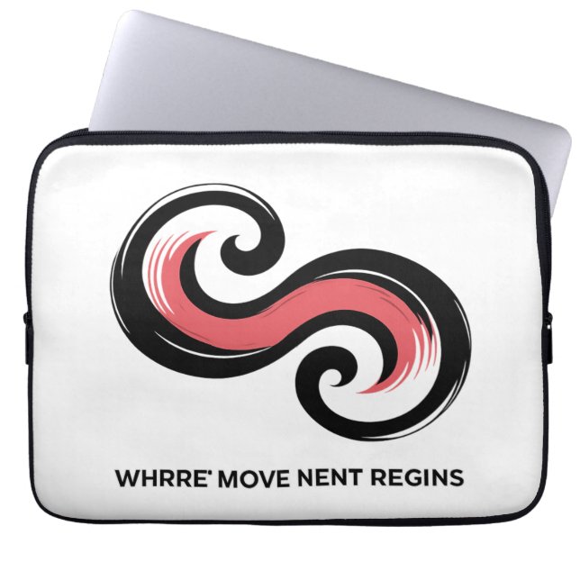 Energy Motion Symbol Design Laptop Sleeve (Front)