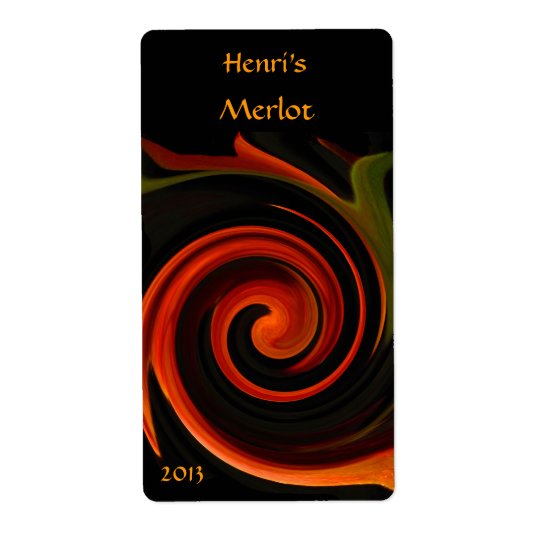 Energy of Creation Red Wine Shipping Label