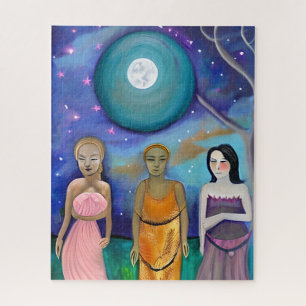 Energy of the Moon   Celestial Artwork Jigsaw Puzzle