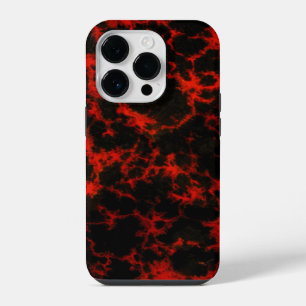 Energy Red and Black Flames iPhone 14 Pro Case