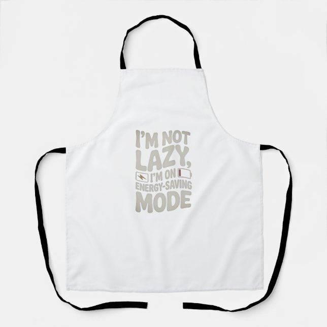 Energy Saving Mode Funny Apron (Front)