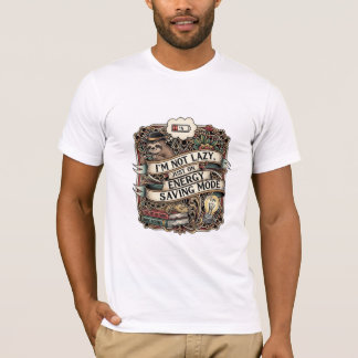 Energy Saving Mode Funny Sloth and Turtle Vintage T-Shirt
