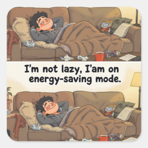 Energy-Saving Mode” Sticker – Cozy Webcomic Vibes