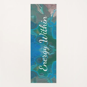 Energy Within Blue Green Gemstone Mindful Movement Yoga Mat