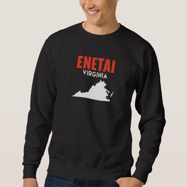 Enetai Washington USA State America Travel Washing Sweatshirt (Front)