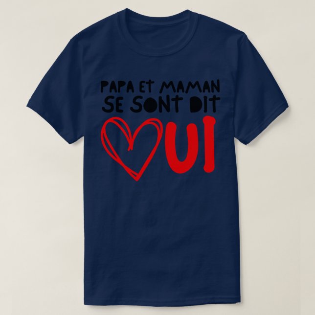 Enfant Futurs Maries Annonce Mariage Papa et Maman T-Shirt (Design Front)