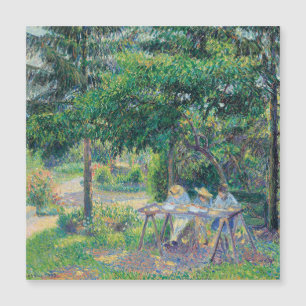 Enfants attablés dans le jardin Camille Pissarro